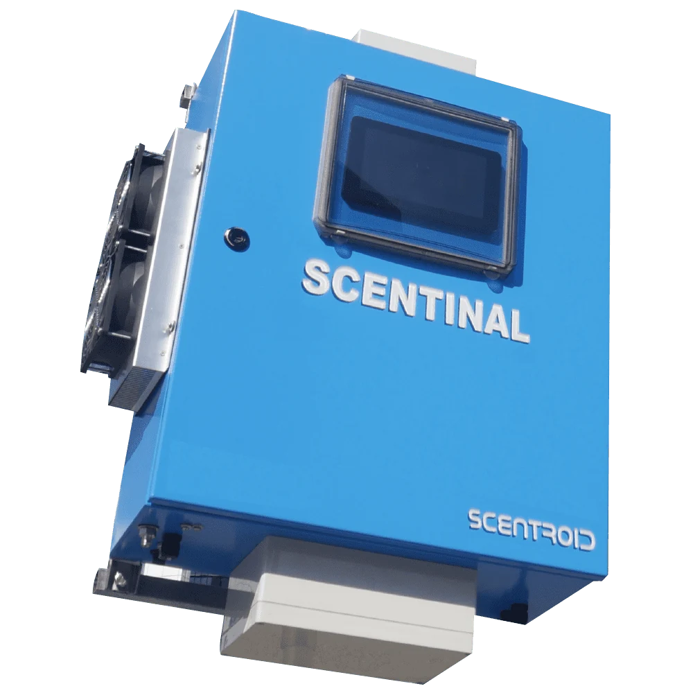 Scentroid odour portfolio arranged as fixed monitoring, portable tracking, field olfactometry, source sampling, sewer monitoring and software in Saudi Arabia